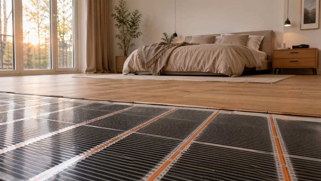 Infrarood vloerverwarming slaapkamer